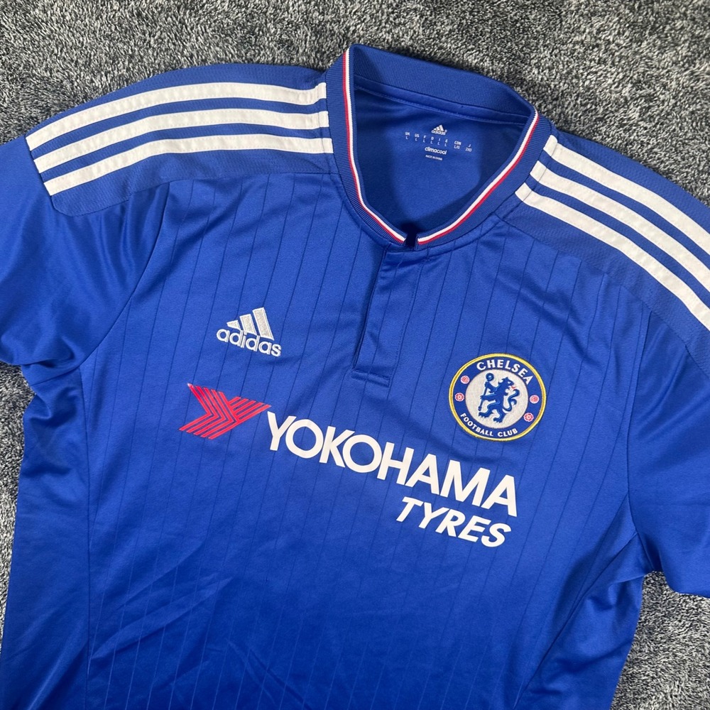Adidas Chelsea FC 2016-17 Home Jersey Mens Large Blue Yokohama Tyres Climacool